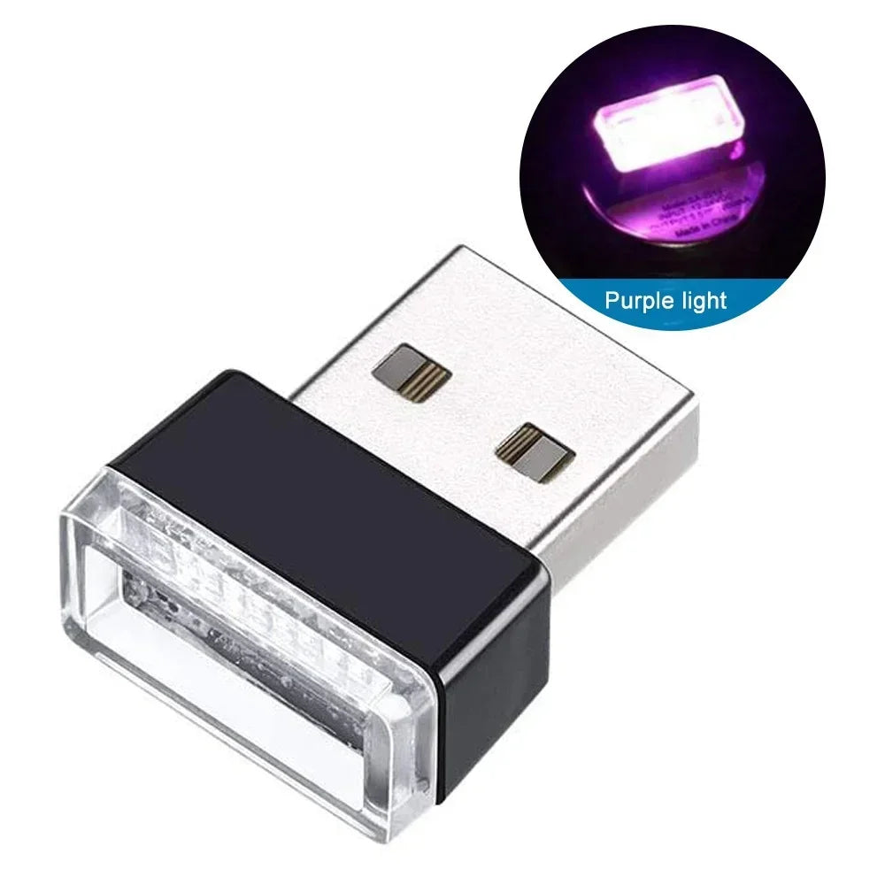 Mini USB LED Car Light - Auto Atmosphere Light, Plug and Play