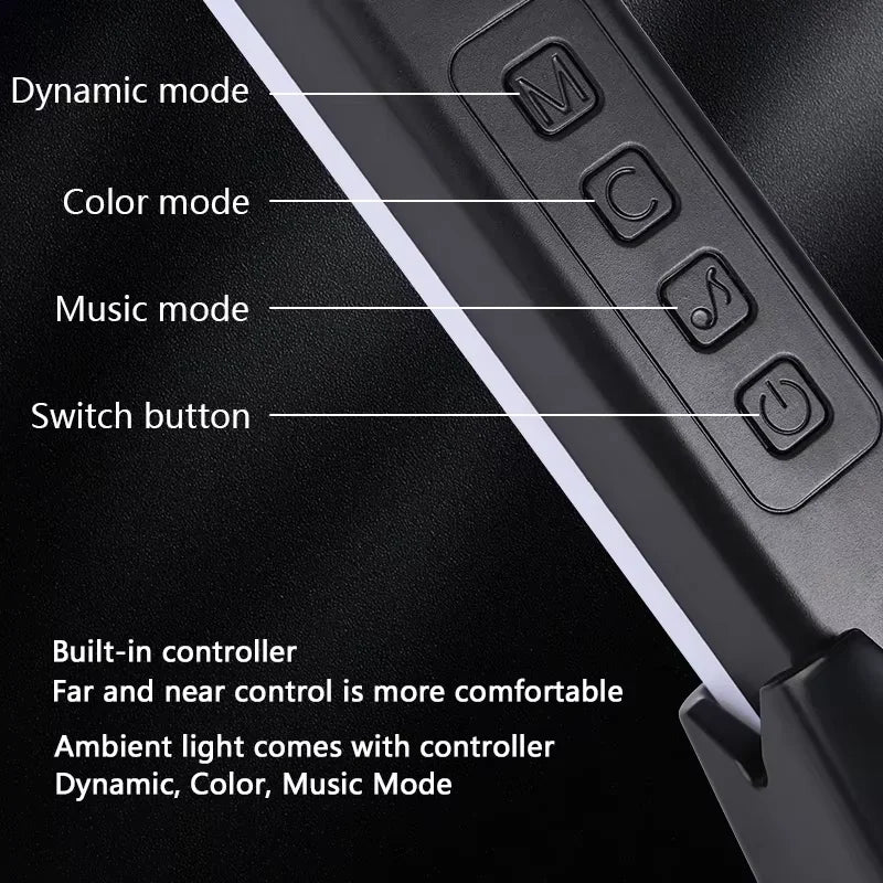 USB LED Light Bar RGB Color Changing TV Backlight w/ Remote Symphony Atmosphere Light Strips/Music/Rhythm/Ambient