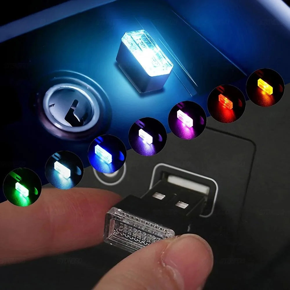 Mini USB LED Car Light - Auto Atmosphere Light, Plug and Play