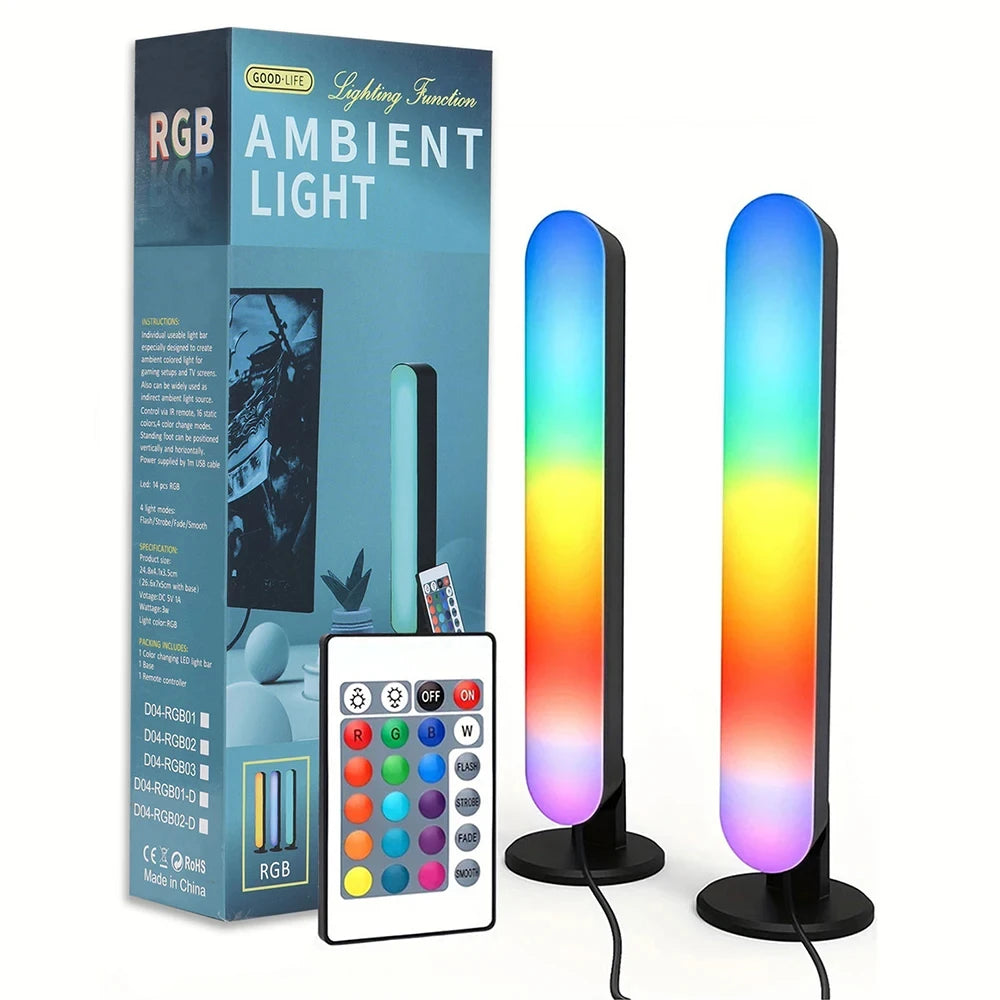 RGB Standup Light Bars w/ Music Rhythm Lights/ Upgraded USB Rechargeable Model