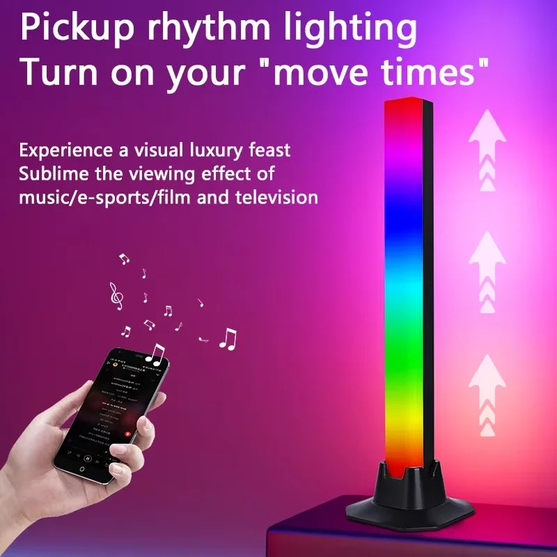 USB LED Light Bar RGB Color Changing TV Backlight w/ Remote Symphony Atmosphere Light Strips/Music/Rhythm/Ambient