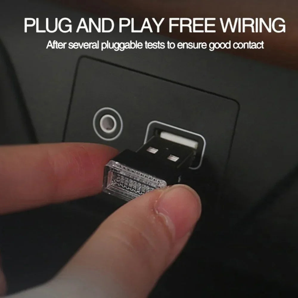 Mini USB LED Car Light - Auto Atmosphere Light, Plug and Play