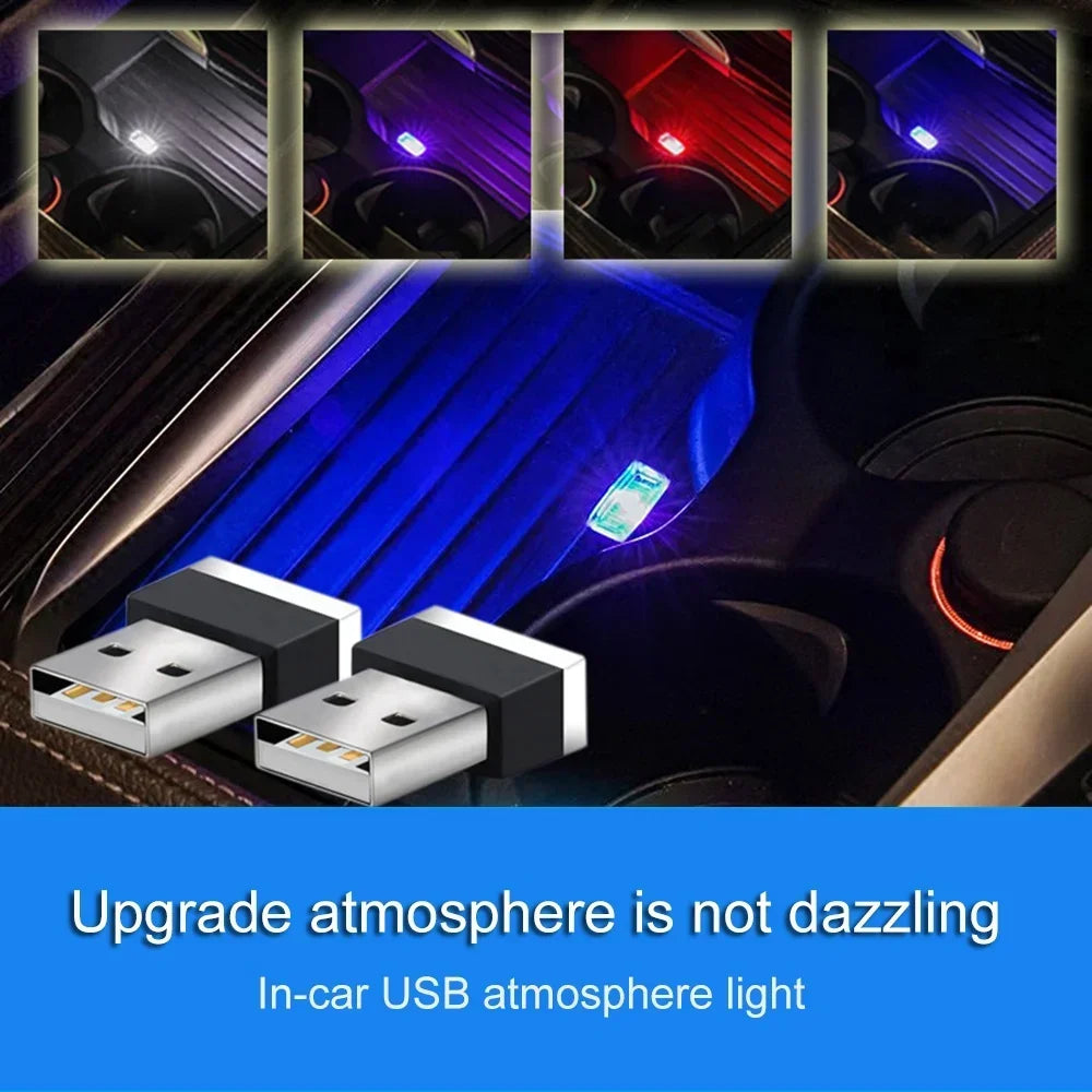 Mini USB LED Car Light - Auto Atmosphere Light, Plug and Play
